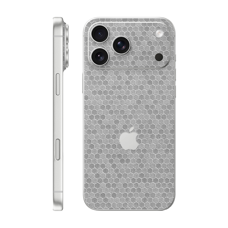 iPhone 17 Pro Max back only With Logo metallic honeycomb