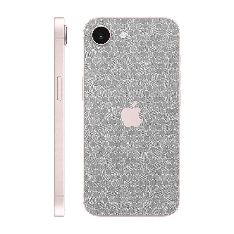 iPhone 17e back only With Logo metallic honeycomb