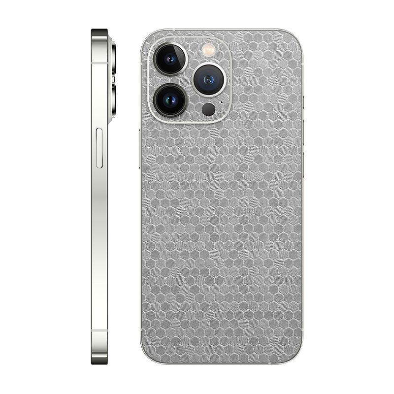 iPhone 13 Pro back only Without Logo metallic honeycomb