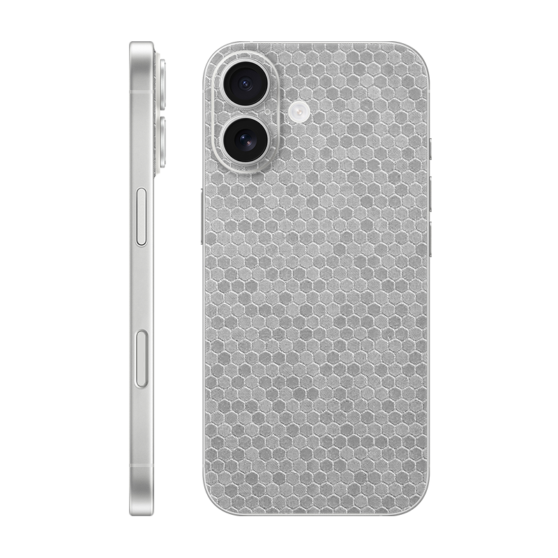 iPhone 17 back only Without Logo metallic honeycomb