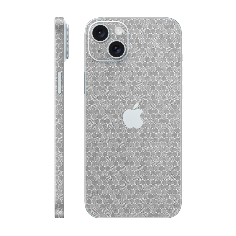 iPhone 15 plus back + frame With Logo metallic honeycomb