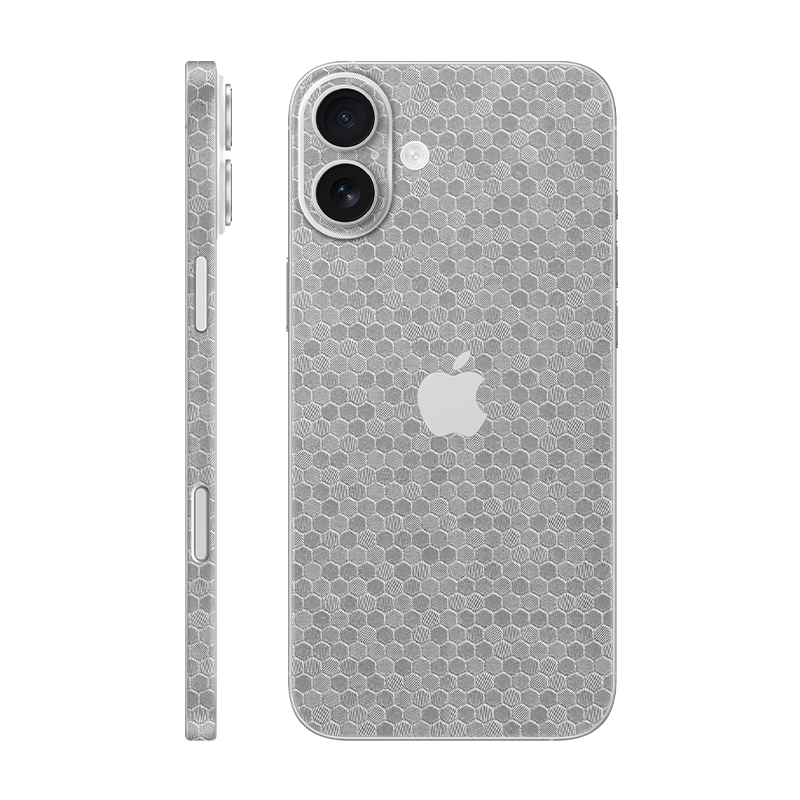 iPhone 16e back + frame With Logo metallic honeycomb