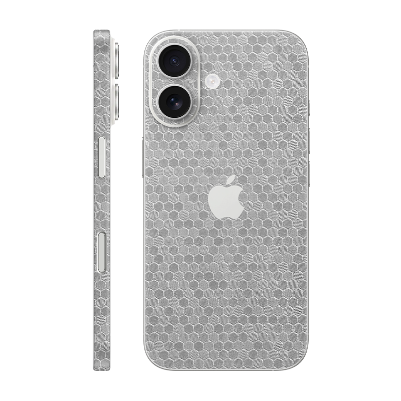 iPhone 16 back + frame With Logo metallic honeycomb