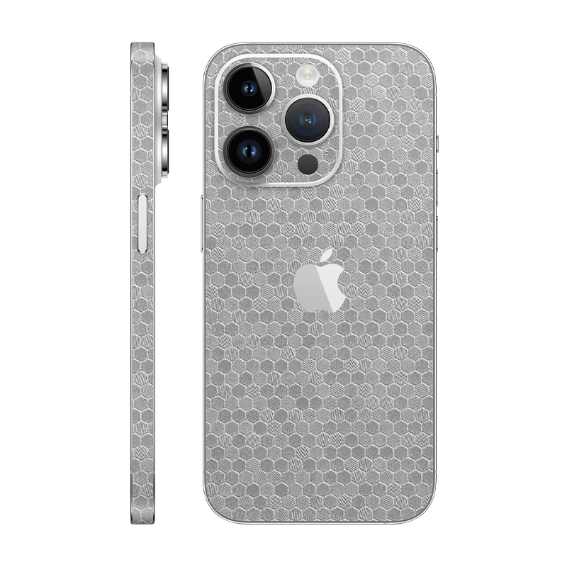 iPhone 14 pro back + Frame with Logo metallic honeycomb