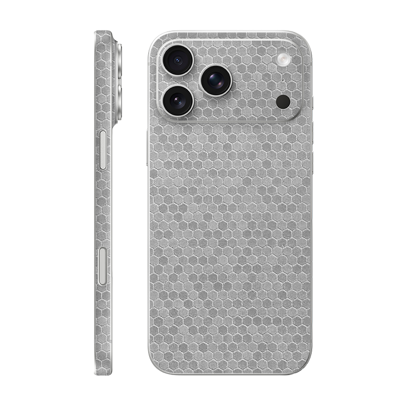 iPhone 17 Pro Max back + frame Without Logo metallic honeycomb