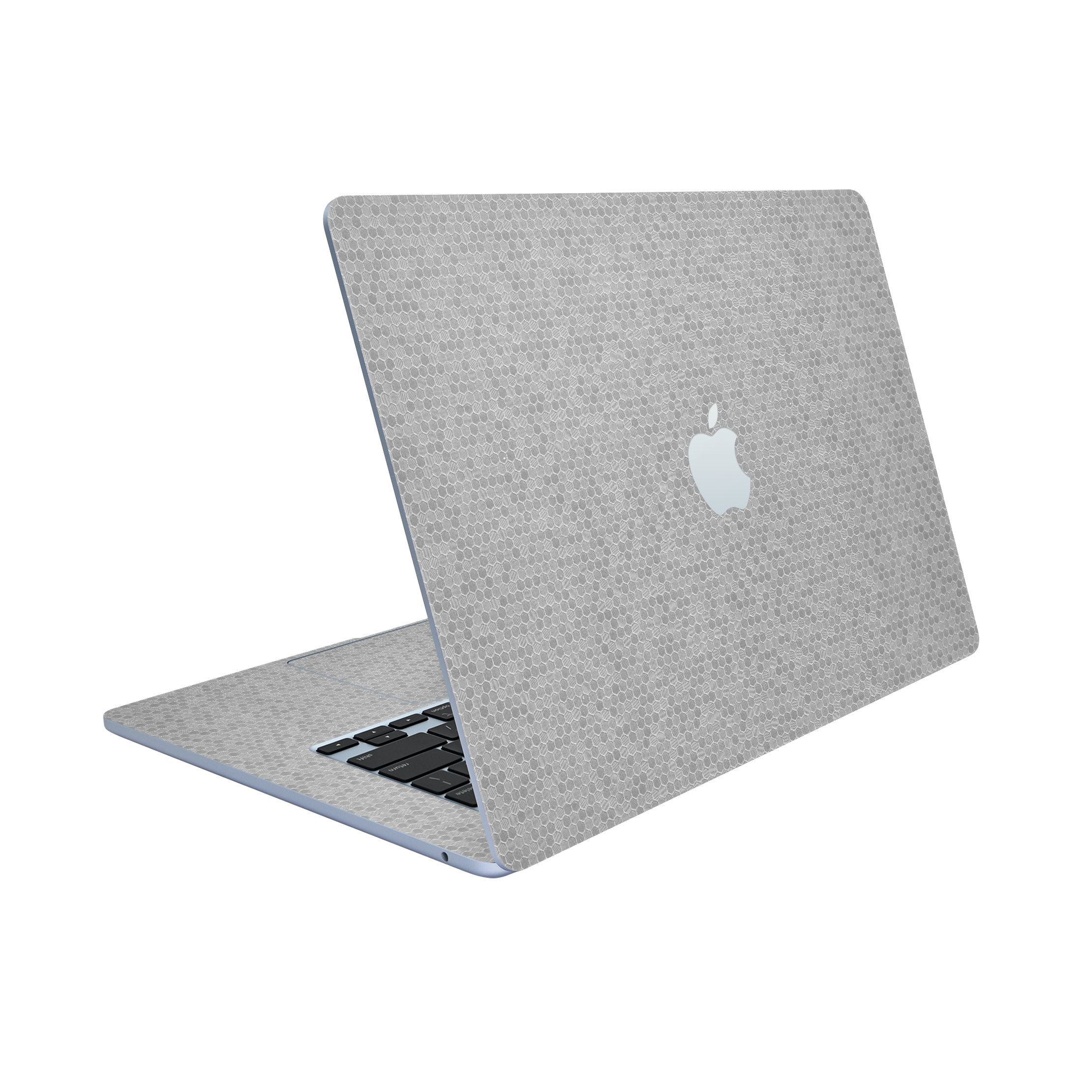 Macbook Air 15 Angled top and inside Metallic Honeycomb