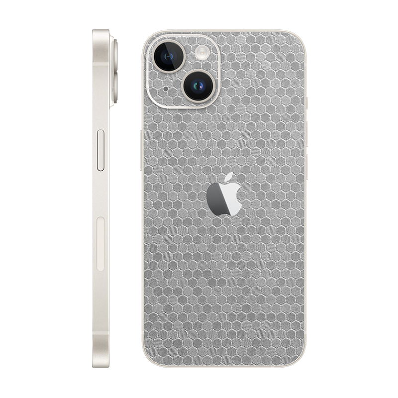 iPhone 14 back only With Logo metallic honeycomb