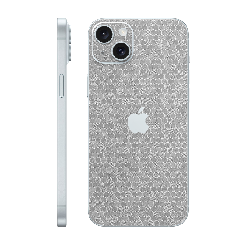 iPhone 15 plus back only With Logo metallic honeycomb