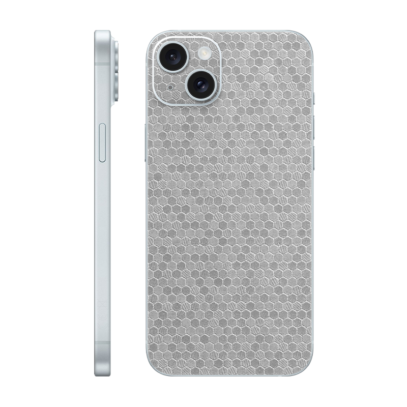 iPhone 15 plus back only Without Logo metallic honeycomb