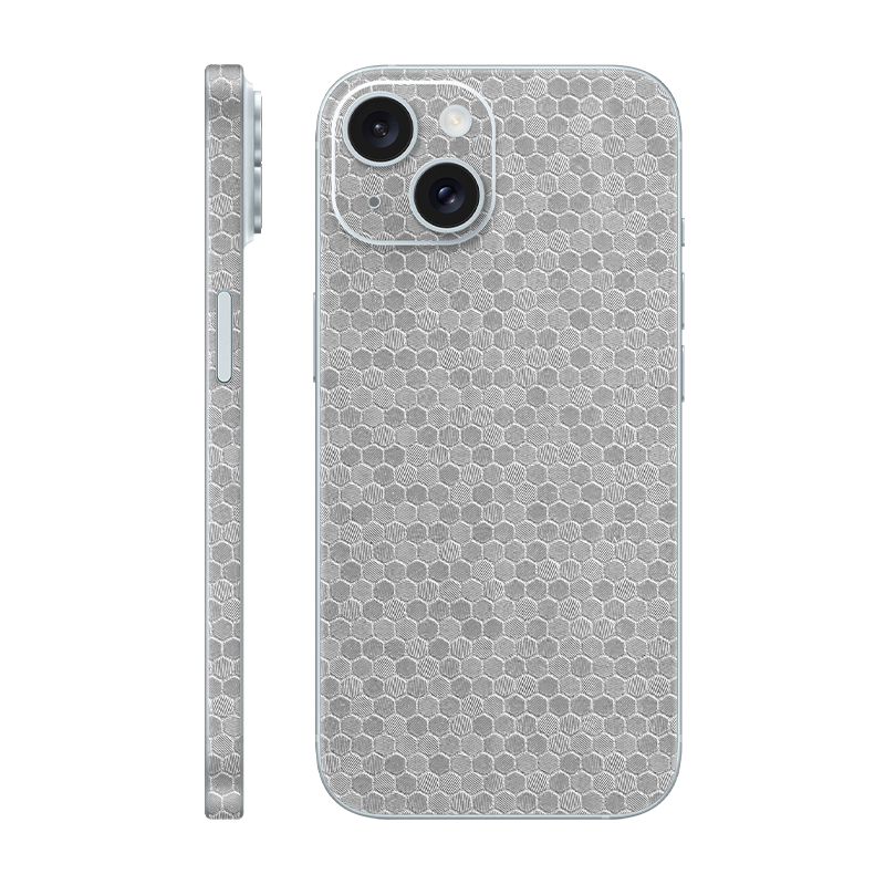 iPhone 15 back + frame Without Logo metallic honeycomb