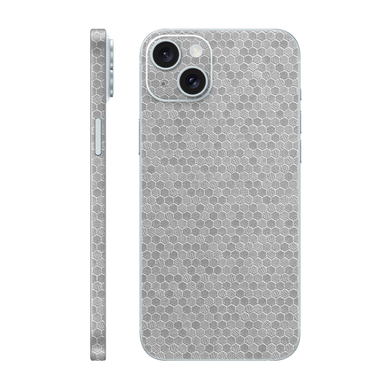iPhone 15 plus back + frame Without Logo metallic honeycomb
