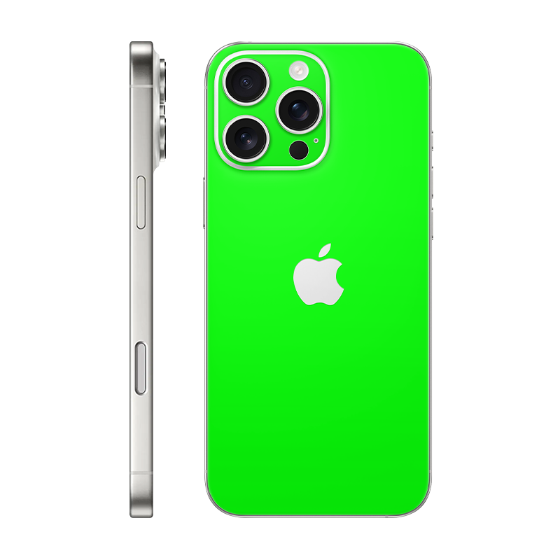 iPhone 16 pro max back only With Logo neon green