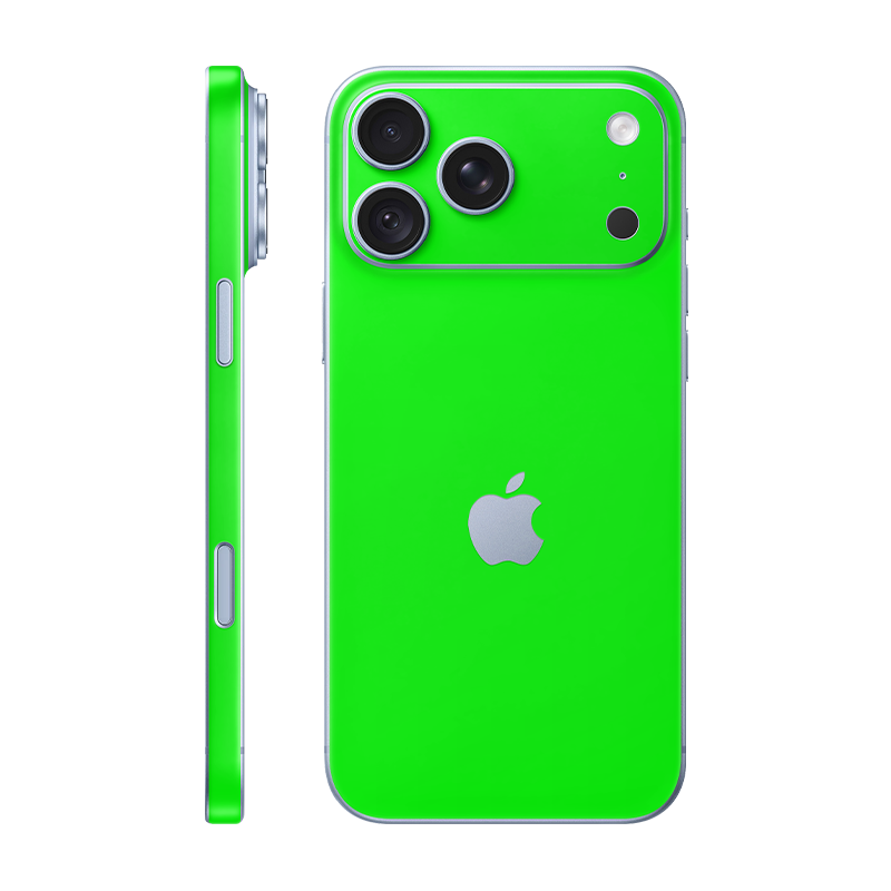 iPhone 18 Pro Max vinyl skin

#Style_Neon Green#Kit_Back + frame#Logo_With Logo