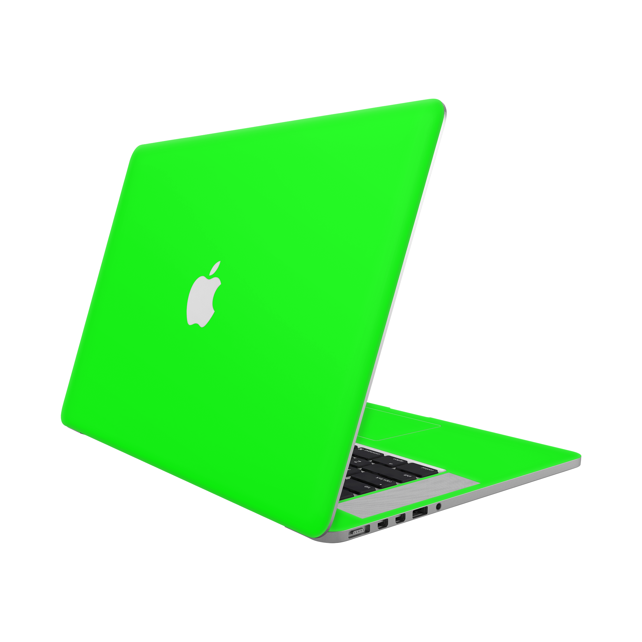 MacBook Pro 15" (Retina 2012-2015) Angled top and inside Neon Green