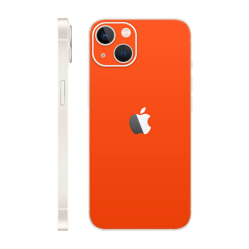 iPhone 13 Mini back only With Logo neon orange