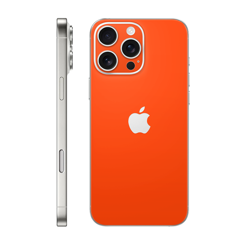iPhone 16 pro max back only With Logo neon orange