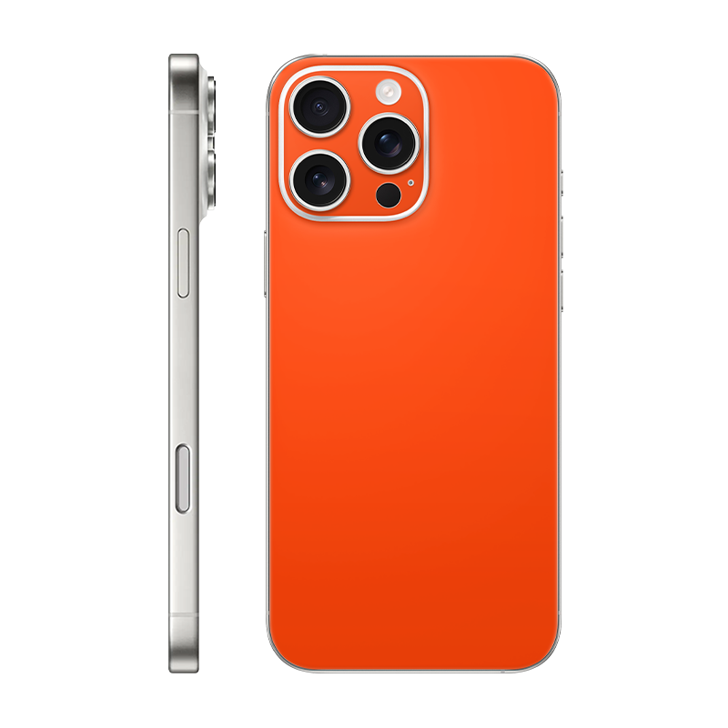 iPhone 16 pro max back only Without Logo neon orange