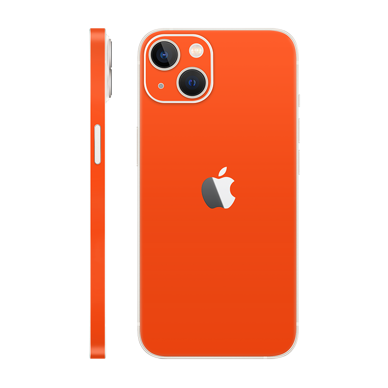 iPhone 13 back + frame With Logo neon orange