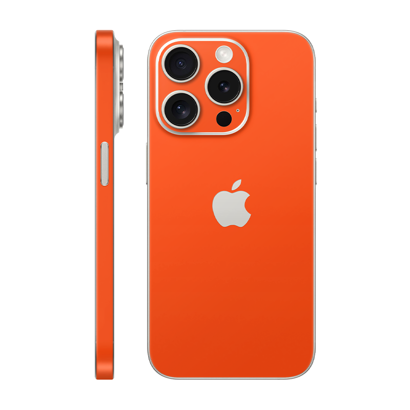 iPhone 15 Pro back + frame With Logo neon Orange
