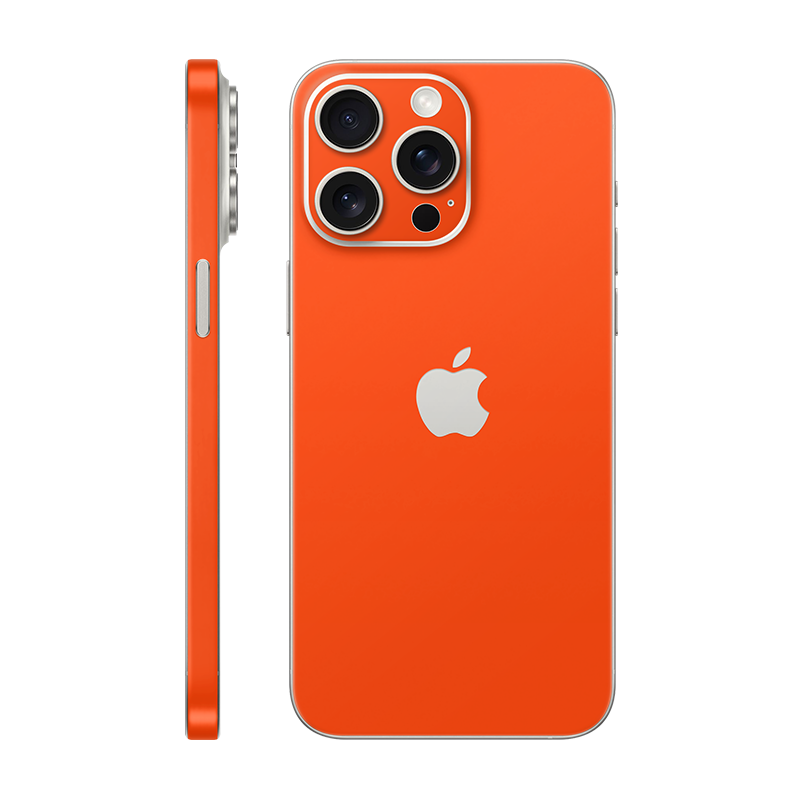 iPhone 15 Pro max back + frame With Logo neon orange