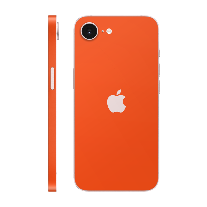 iPhone 17e back + frame With Logo Neon orange