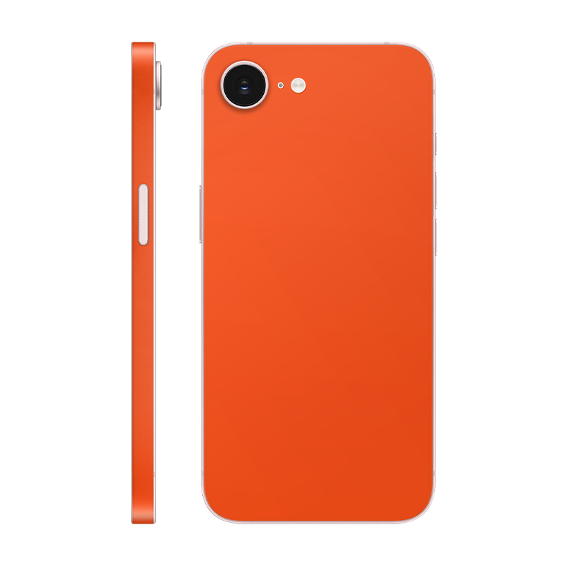iPhone 17e back + frame Without Logo Neon orange
