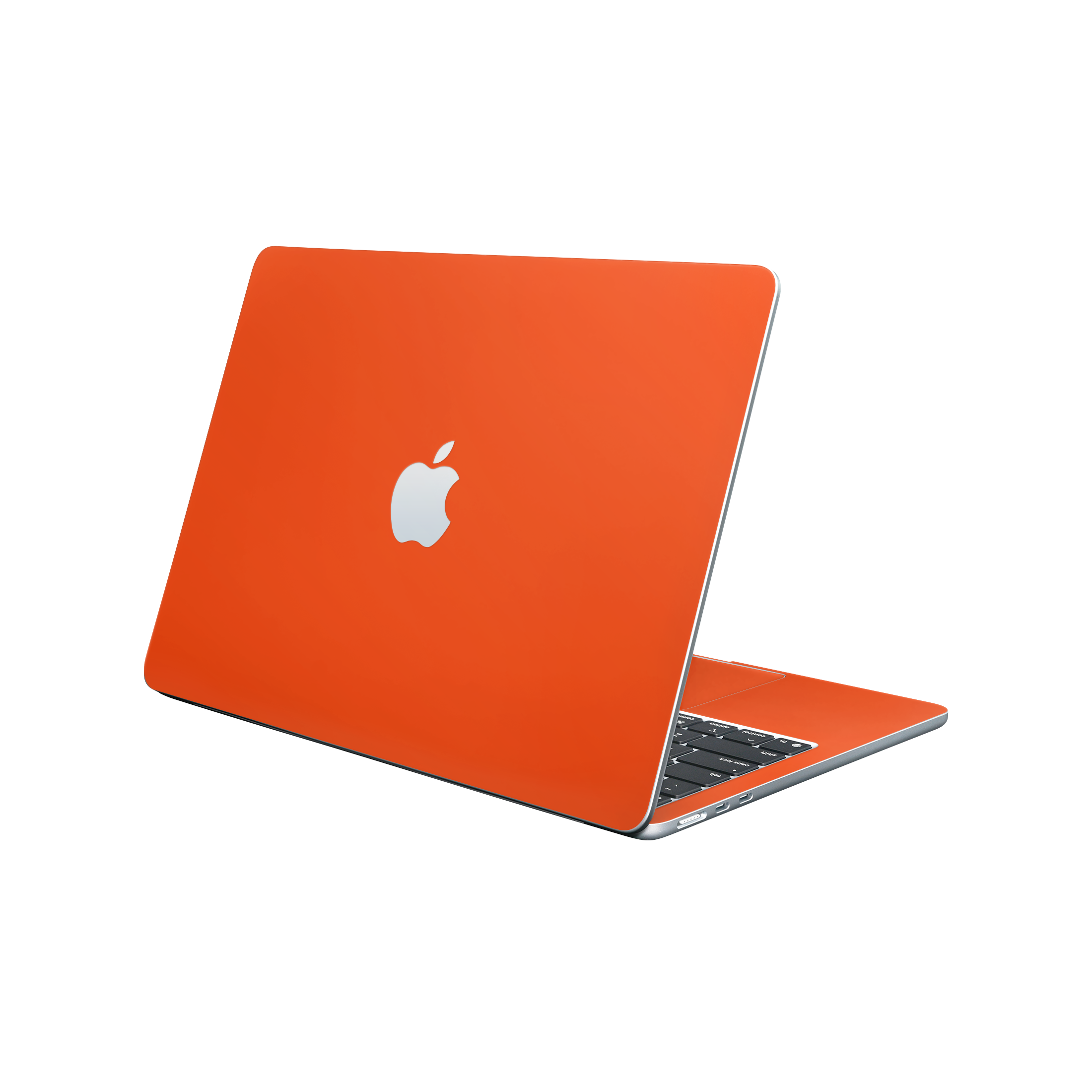 Macbook Air 13 M2 2022 Angled top and inside Neon Orange