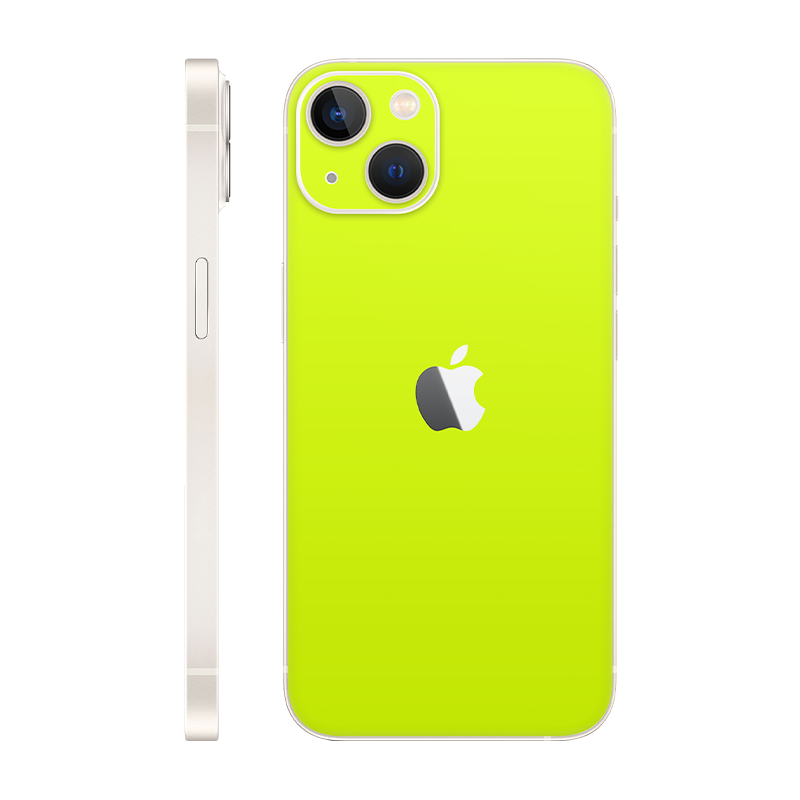 iPhone 13 Mini back only With Logo neon yellow