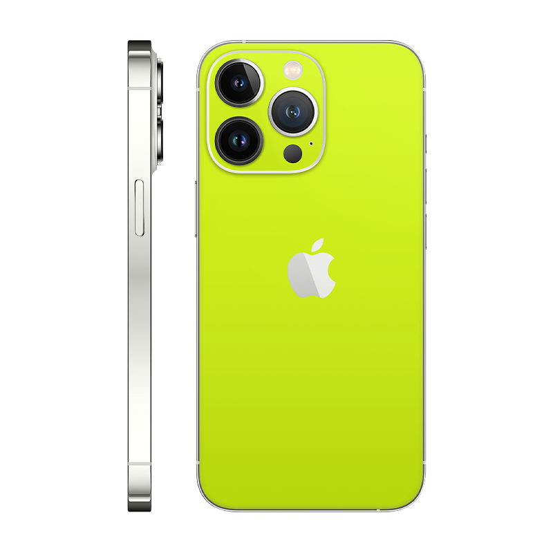 iPhone 13 Pro back only With Logo neon yellow