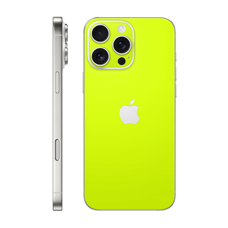 iPhone 16 pro max back only With Logo neon yellow