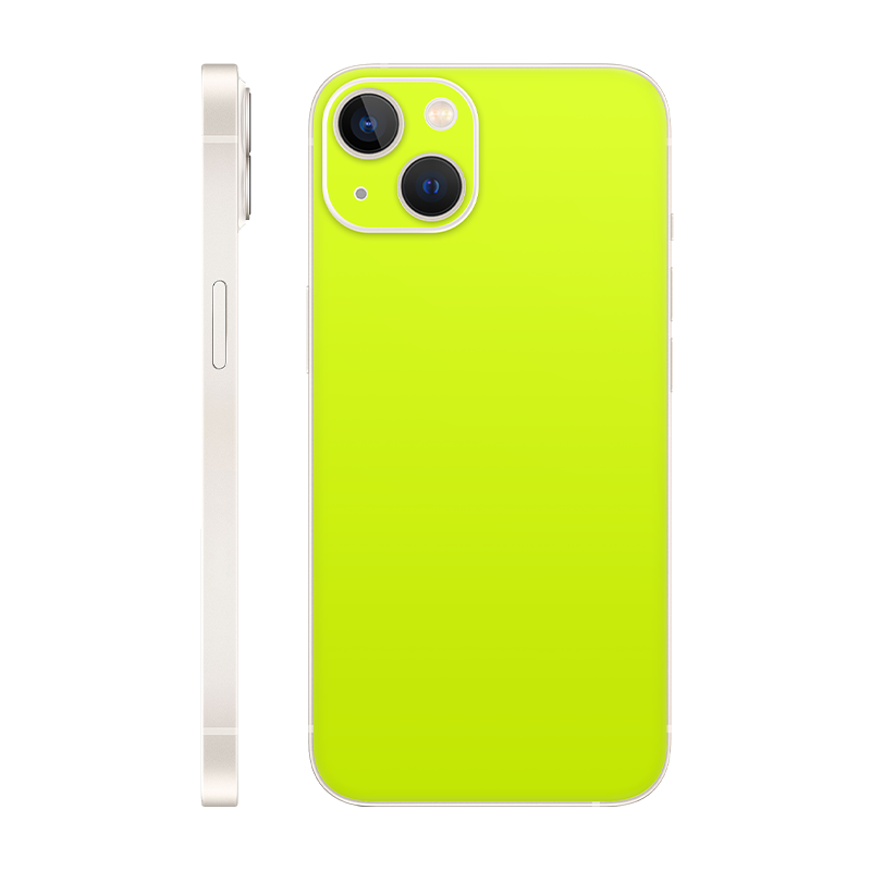 iPhone 13 Mini back only Without Logo Neon yellow
