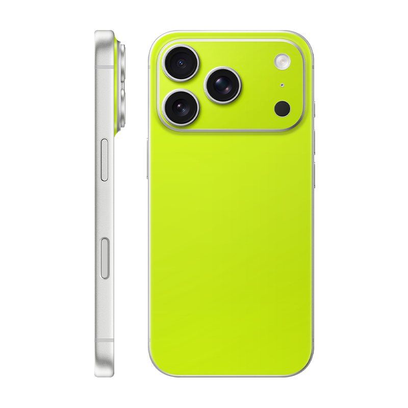 iPhone 17 Pro back only Without Logo Neon yellow