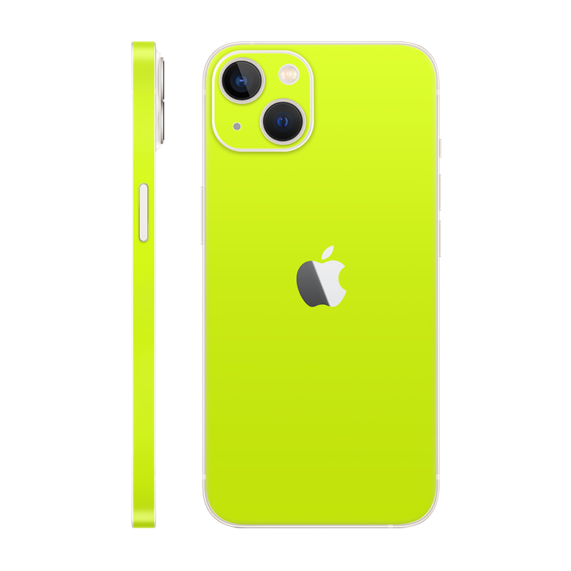 iPhone 13 back + frame With Logo neon yellow