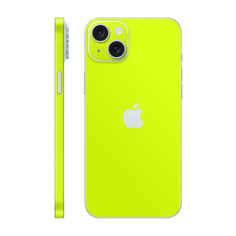 iPhone 15 plus back + frame With Logo neon yellow