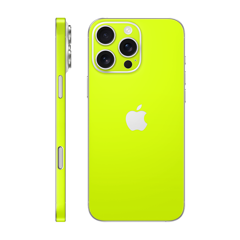 iPhone 16 pro max back + frame With Logo neon yellow