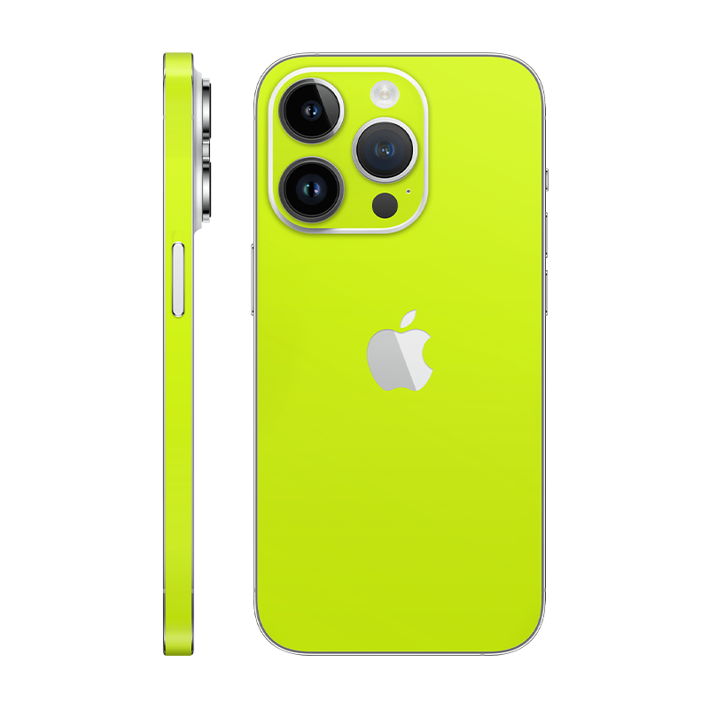 iPhone 14 pro back + Frame with Logo neon yellow