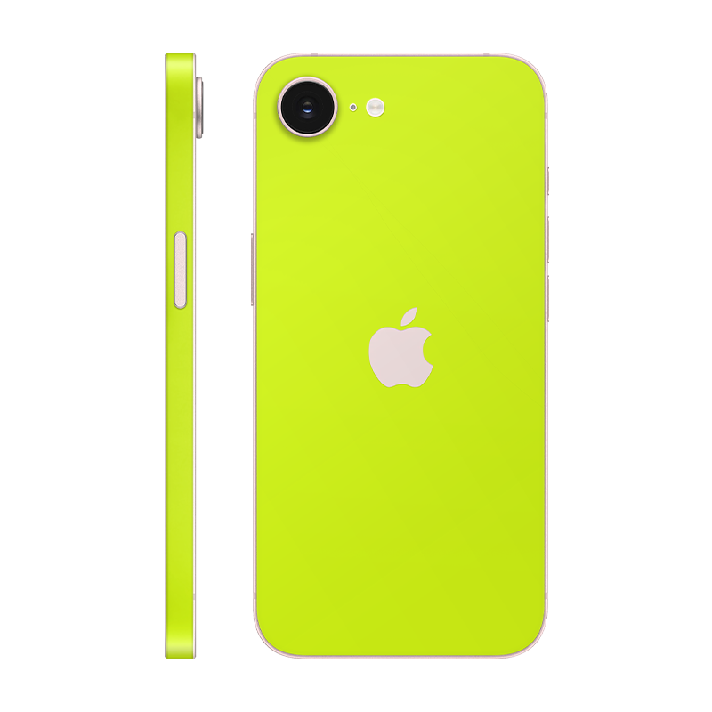 iPhone 17e back + frame With Logo Neon yellow