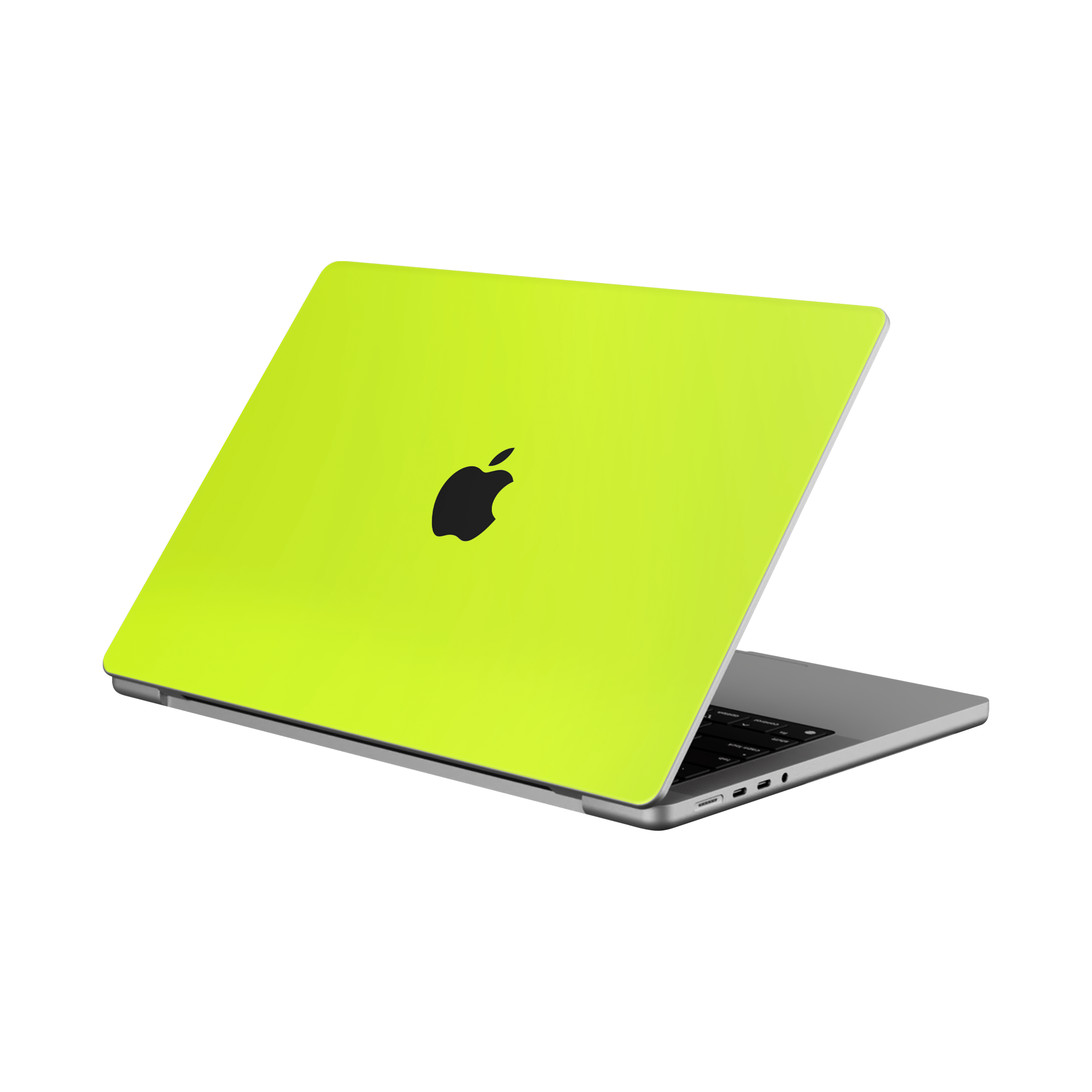 Macbook Pro 14 M5 2025 Angled top Neon Yellow