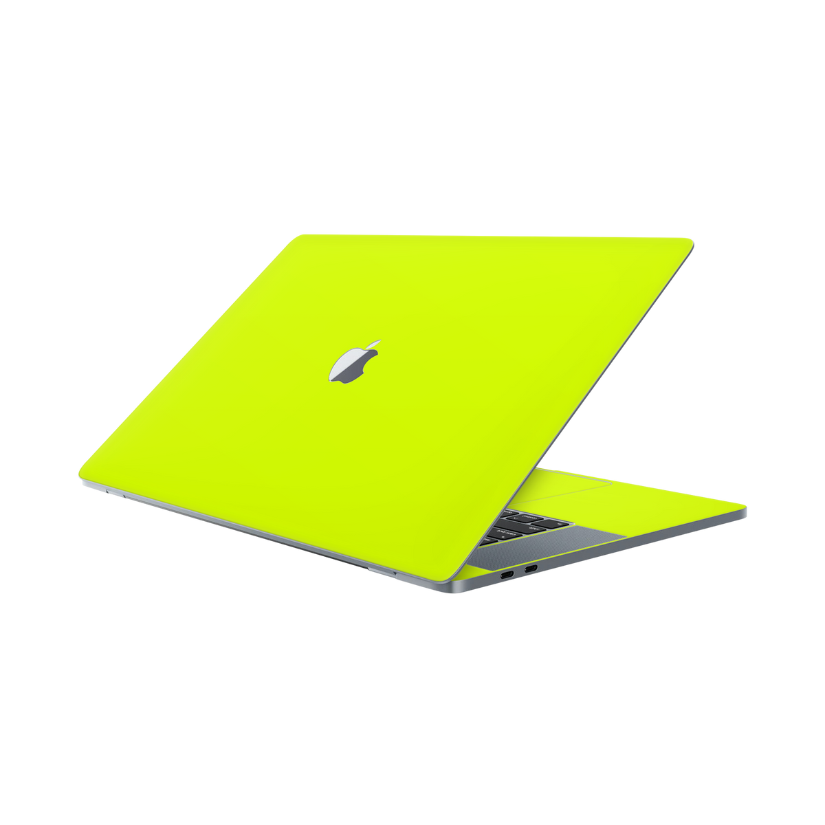Macbook Pro 16 2019 Angled top and inside Neon Yellow
