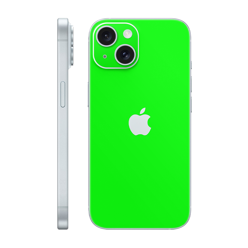iPhone 15 back only With Logo neon green