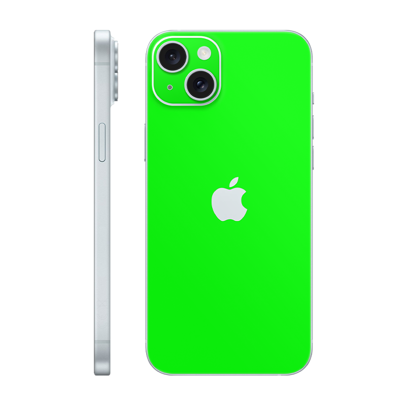 iPhone 15 plus back only With Logo neon green