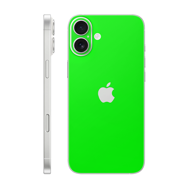 iPhone 16e back only With Logo neon green