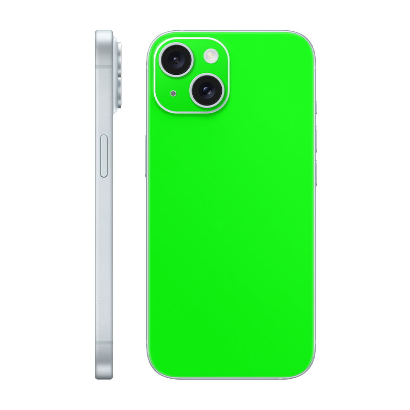 iPhone 15 back only Without Logo neon green