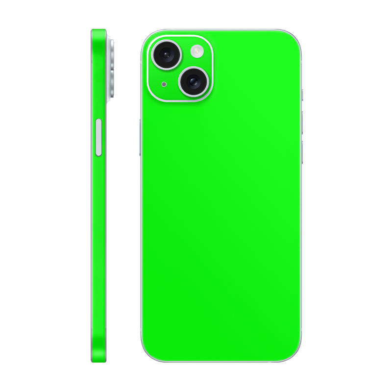 iPhone 15 plus back + frame Without Logo neon green