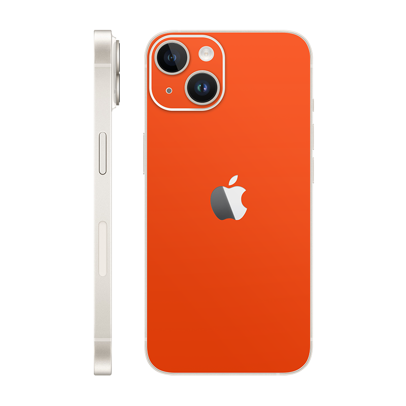 iPhone 14 back only With Logo neon orange
