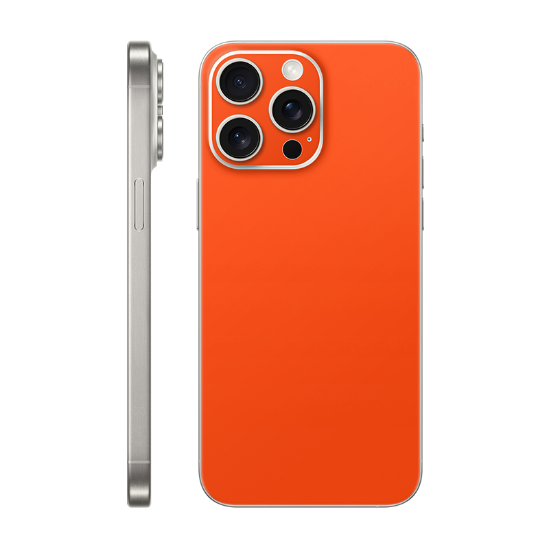 iPhone 15 Pro max back only Without Logo neon orange