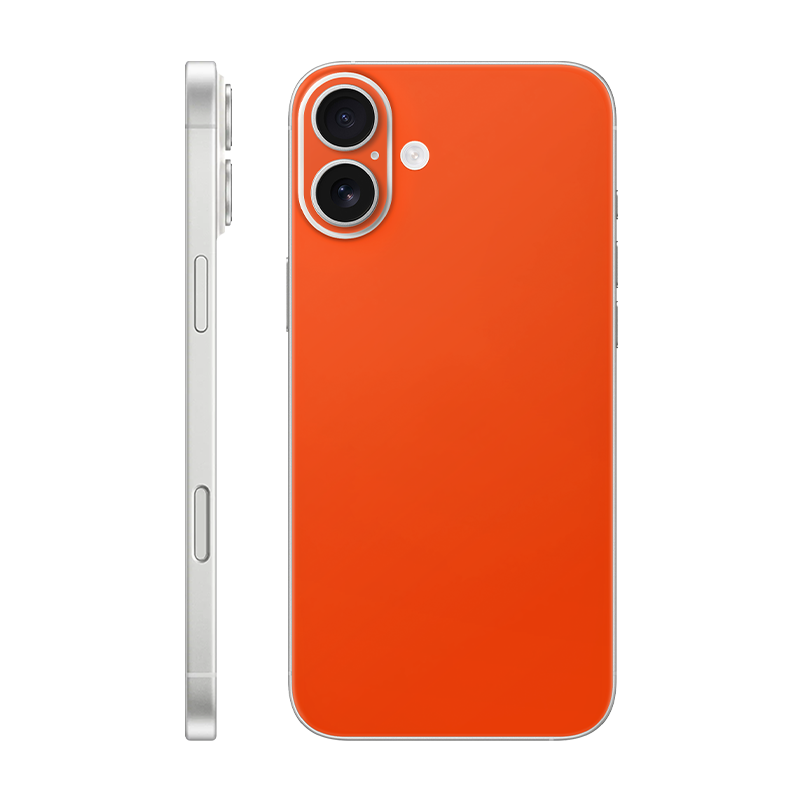 iPhone 16e back only Without Logo neon orange