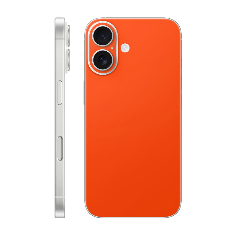 iPhone 16 back only Without Logo neon orange