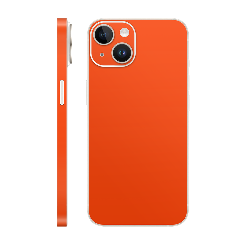 iPhone 14 back + frame Without Logo neon orange