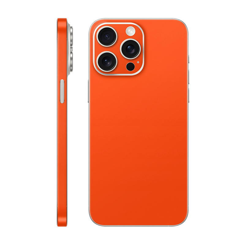 iPhone 15 Pro max back + frame Without Logo neon orange